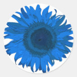 Blue Pop Art Flower Sticker