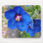 blue poppy buddha quote mousepad