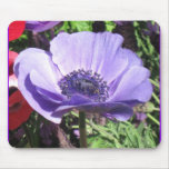 Blue Poppy Flower Mouse Pad