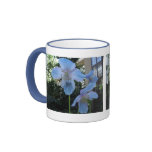 Blue Poppy Ringer Mug