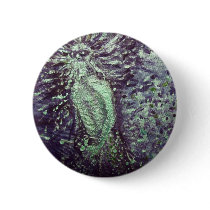 Blue Poseidon Greek God Surreal Painting Pinback Buttons