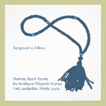 Blue Prayer rope Reception invitations