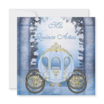 Blue Princess Carriage Enchanted Quinceanera