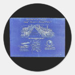 Blue Print Of Victory, Have You Any Suggestion? Round Stickers