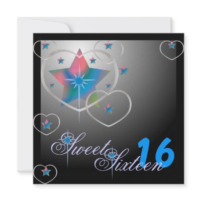 Blue Prismatic Diamond Star Sweet Sixteen-Cust. by wholeheartedly
