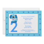 BLUE PUPPY Paw Print 5x7 Birthday Invitation
