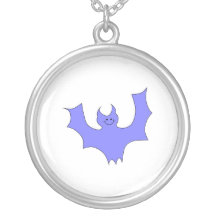 Blue - Purple Bat Cartoon. Custom Jewelry