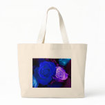 Blue Purple Rose Canvas Bags