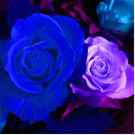 Blue Purple Rose Photo Sculpture