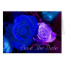 Blue Purple Rose Save The Date