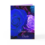 Blue Purple Rose Save The Date