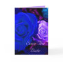Blue Purple Rose Save The Date