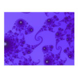 Blue Purple Seahorse Herd Postcard
