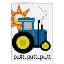 Blue Putt Putt Tractor cards