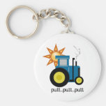 Blue Putt Putt Tractor Key Chains