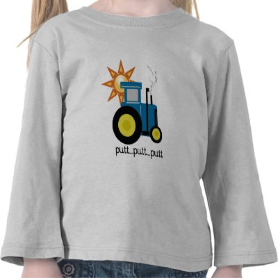 Blue Putt Putt Tractor Tshirts and Gifts by toddlersplace