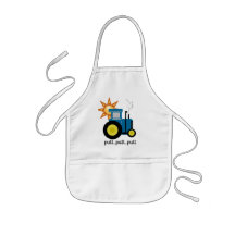 Blue Putt Putt Tractor Tshirts and Gifts Apron