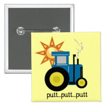 Blue Putt Putt Tractor Tshirts and Gifts Pins