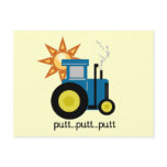 Blue Putt Putt Tractor Tshirts and Gifts Postcards