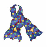 Blue Puzzle Autism Aspergers Awareness Ribbon photo sculptures