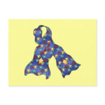 Blue Puzzle Autism Aspergers Awareness Ribbon Post Cards