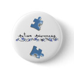 Blue Puzzle Pieces - Autism Awareness Buttons