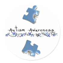 Blue Puzzle Pieces - Autism Awareness Sticker