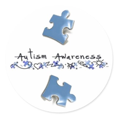 Blue Puzzle Pieces - Autism Awareness Sticker by kokobaby