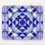 Blue Quilt Digital Art Abstract Mousepads