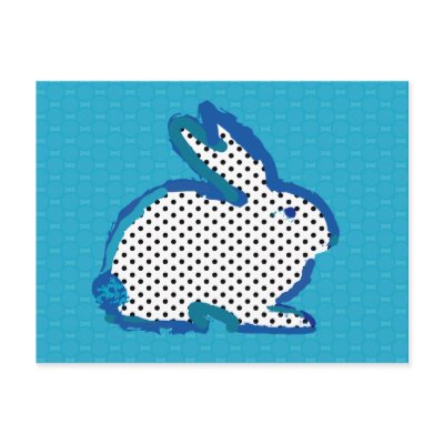 'blue rabbit' digital painting Postcard by bestkids