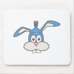 Blue Rabbit head Mouse Mat
