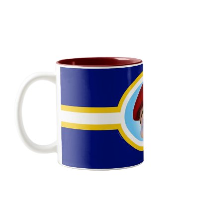 Blue Racing Stripes Mug by ColorwithLeo