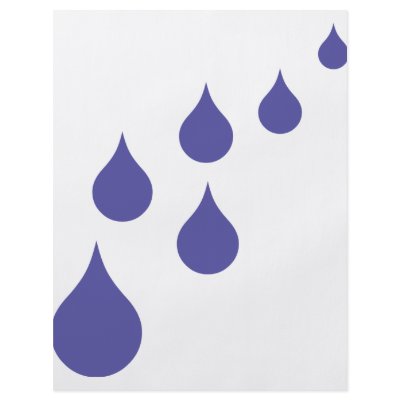 blue rain drops  icon flyer design by TomaniacLines