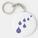blue rain drops  icon keychains