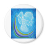 Blue Rainbow Angel Refrigerator Magnets