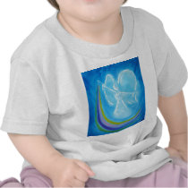 Blue Rainbow Angel T Shirt