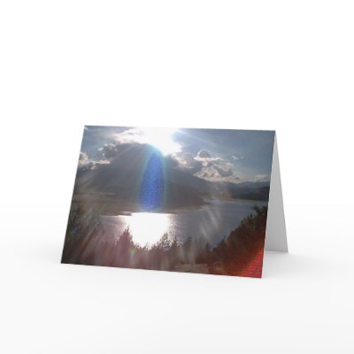 Blue Ray Guardian Greeting Card by shiahna