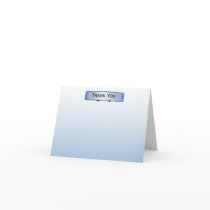 Blue Rearview Mirror on Blue Gradient Card
