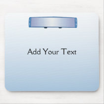 Blue Rearview Mirror on Blue Gradient Mouse Pads