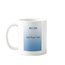 Blue Rearview Mirror on Blue Gradient Mug