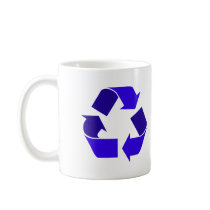 blue recycle coffee mugs