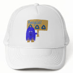 Blue Recycle sign Trucker Hats
