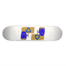 Blue recycle skateboard