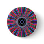 Blue Red Sunburst Fractal