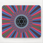 Blue Red Sunburst Fractal
