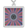 Blue Red Sunburst Fractal