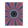 Blue Red Sunburst Fractal