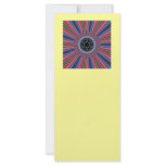 Blue Red Sunburst Fractal Rack Card Design