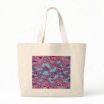 blue red waves bags