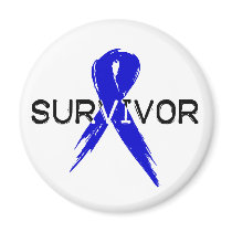 Blue Ribbon -Survivor Fridge Magnet